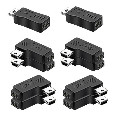 Mini USB Adapter Mini USB 5-Pin Male to Female 90° Angle Adapter Connector Plug