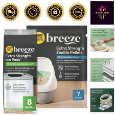 8.18 lbs Purina Breeze Cat Litter Bundle - Dust-Free Pellets  Odor Control Pads