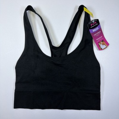 Maidenform Women's Feel Good Seamless Wireless Crop Tank DM2304 Black Medium
