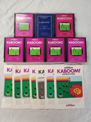 Kaboom! - Atari 2600 - ActiVision - Cartridge & Manual: Tested & Working