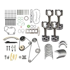 2.4L Engine Overhaul Rebuild Kit Rods & Timing Chain VVT fit for Chevy Buick GMC