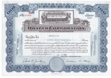 Historisches Wertpapier Aktie DRAPER CORPORATION  1965 028