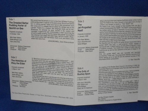 THE GOONS - GOON SHOW CLASSICS - BBC DOUBLE AUDIO CASSETTE TAPE - Picture 4 of 4