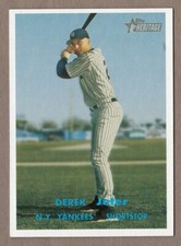 DEREK JETER 2006 Topps Heritage SP Blue Ltr #23 23B Base Shortprint Yankees