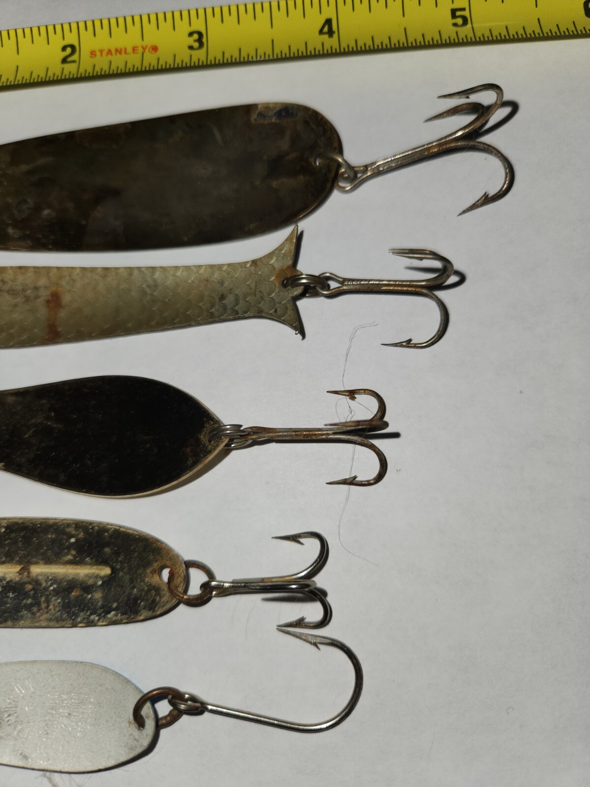 5 ASSORTED VINTAGE FISHING SPOONS eBay