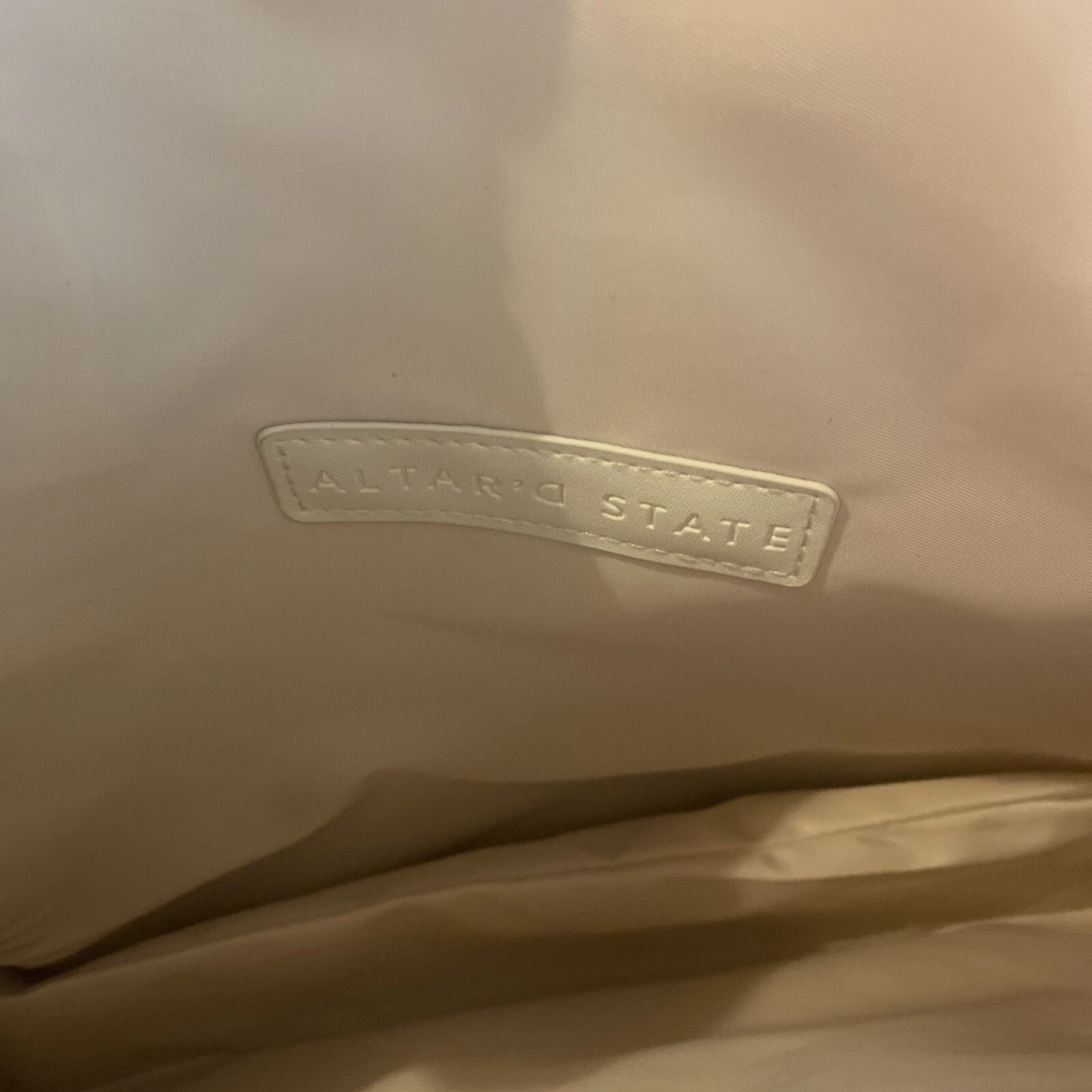 STATE BAGS Borsa weekend Alter'd State 'Moglie' avorio nuova con etichetta *piccolo difetto