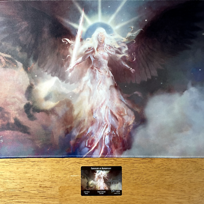 MTG セラの使者 プレイマット Nils Hamm直筆サイン入り 証明書付き Serra's Emissary 381/450 Kickstarter Exclusive Playmat Signed Nils