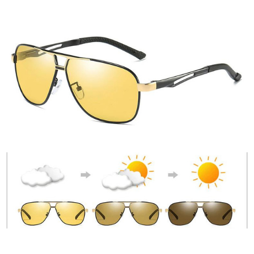Occhiali da Sole Uomo Fotocromatici e Visione Notturna per Guida Notte a  Goccia | eBay