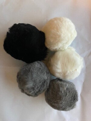 GO CAT RATTLE FUR BALL FURRY CAT NIP TOYS SMALL PET TOYS COUNT OF 5
