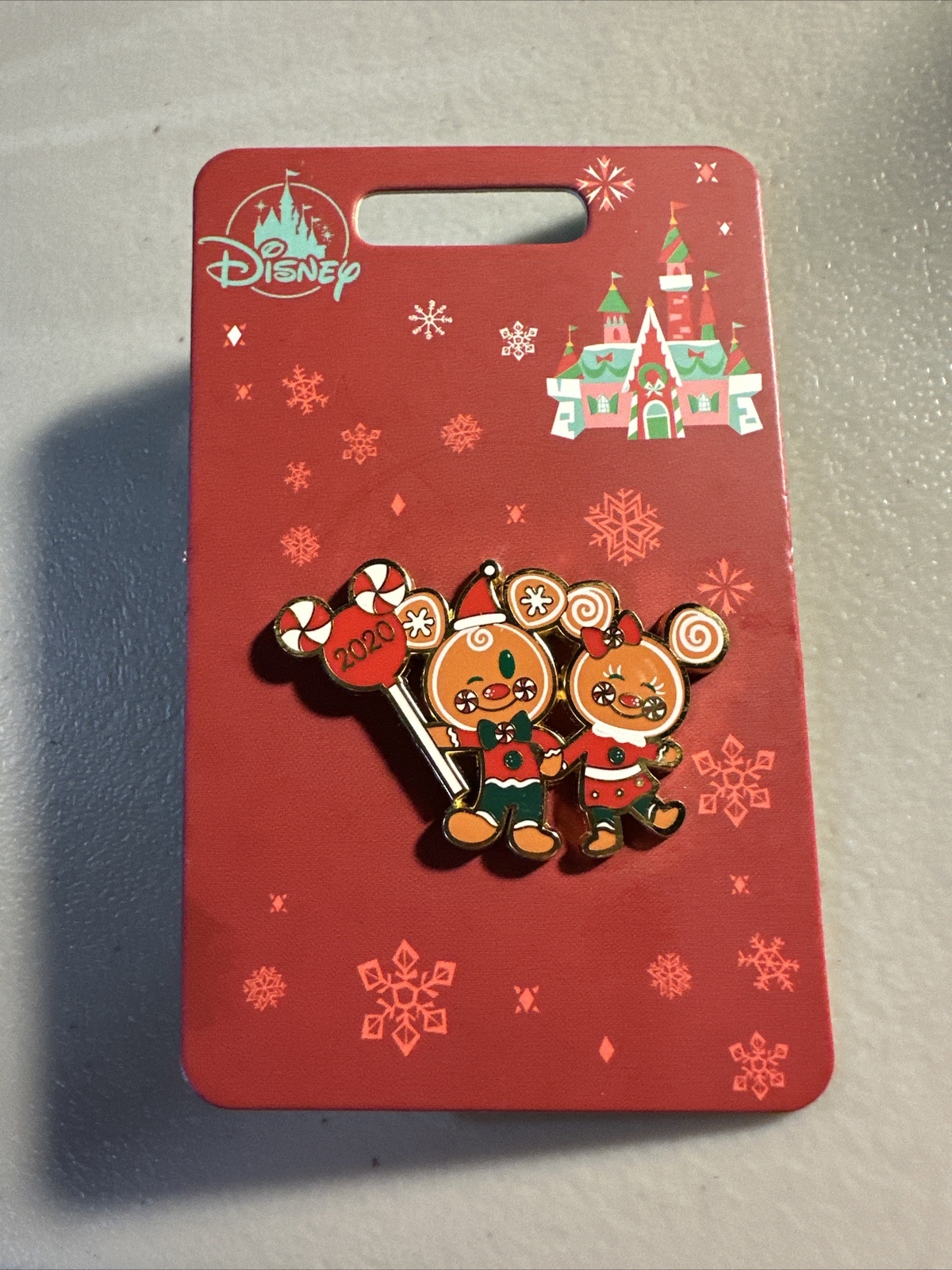 Disney Pin - Christmas 2020 Mickey & Minnie Mouse Gingerbread Pin Limited