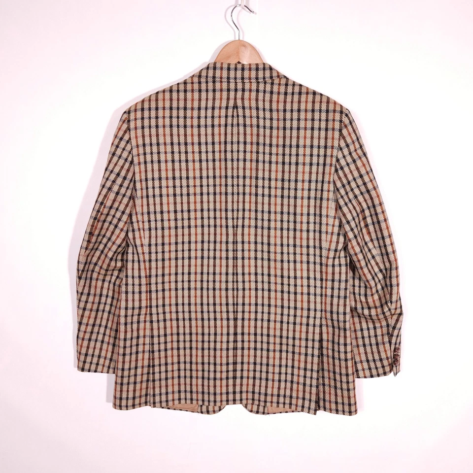 Vintage Daks London Blazer Wool Check made in Great Britain Mens size 26/XL - Image 4 of 4