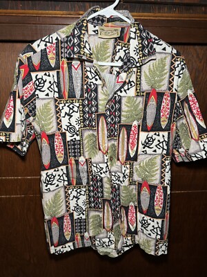E&K Fashion Surfboard Hawaiian Shirt Men s M