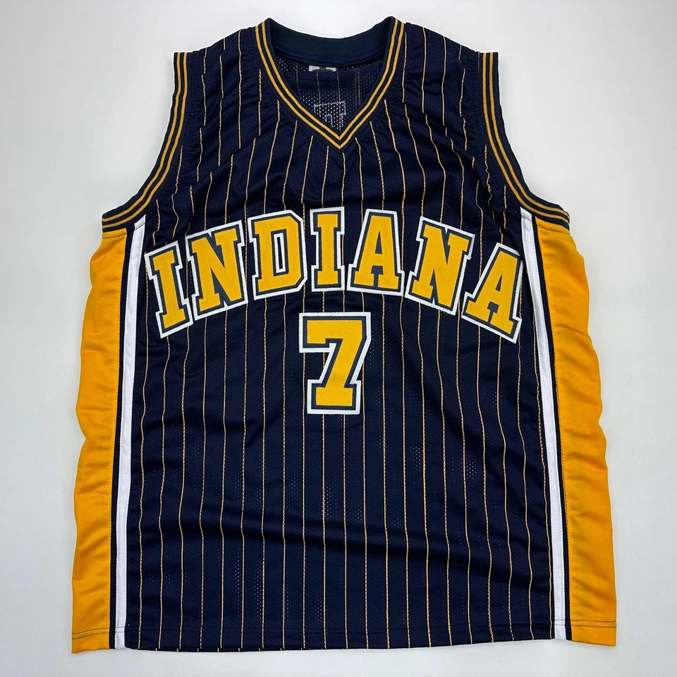 Camiseta reimpressão listra azul fac-símile autografada Jermaine O'Neal Indiana GG - Imagem 3 de 4