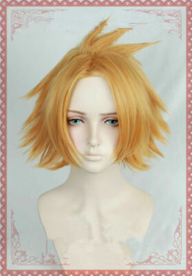 For Cosplay My Boku No Hero Academia Kaminari Denki Short Golden Cosplay wig