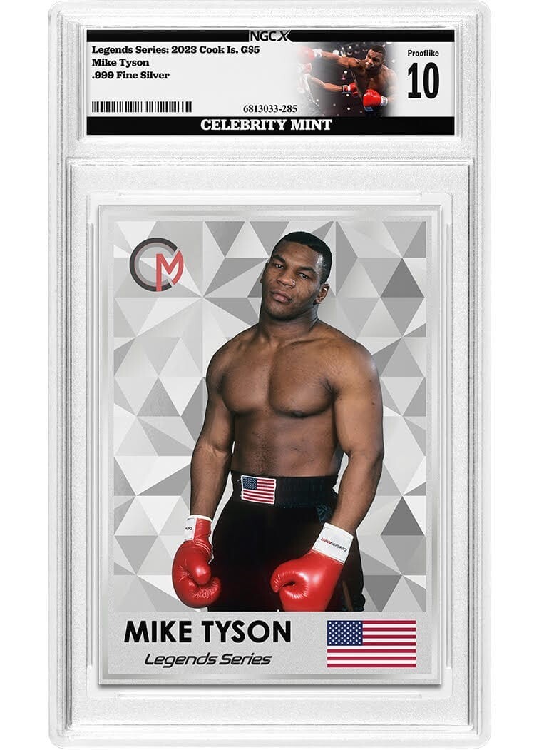 2023 $1 Cook Islands 3g .999 Silver Card Legends Series Mike Tyson