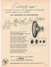 1956 Norelco FRS Hi-Fi Speakers Vintage Print Ad