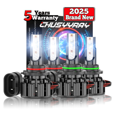 For Cadillac Escalade 2002 4x 9005 9006 LED Headlights High Low Beam Bulbs Kit