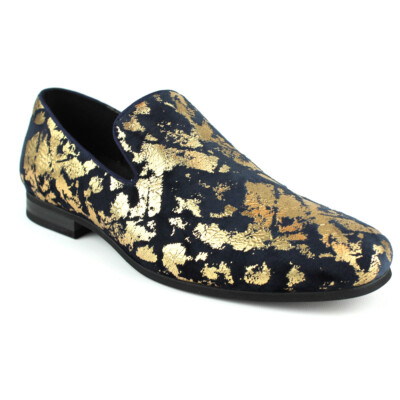 navy and gold dress shoes Handmade Men Vendome in Dark Blue Navy Patina Wingtip Dress Shoes