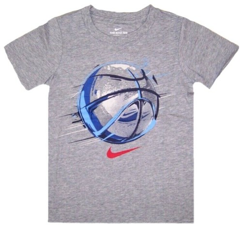 Nike Little Boys Size 6 Athletic Cut Short Sleeve T-Shirt NWT Gray Basketball - Picture 3 of 3