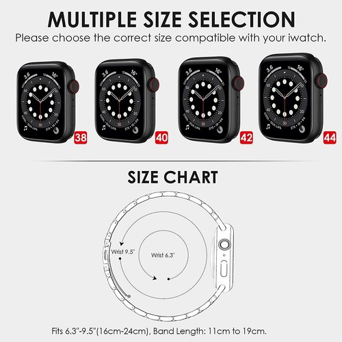 Edelstahl Armband Strap für Apple Watch Ultra 10 9 8 7 6 42/46mm 40/45mm 49mm - Bild 8 von 28
