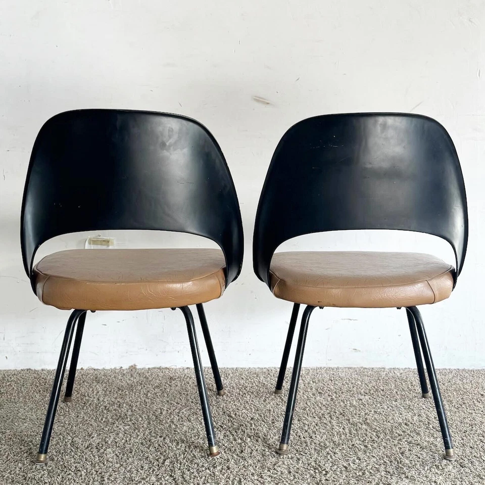 Mid Century Modern Eero Saarinen Model 42 Style Dining Chairs - Set of 4 - Image 3 of 4