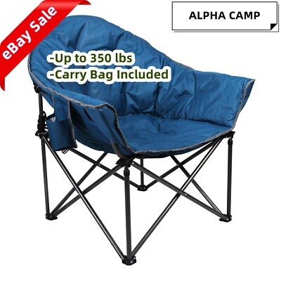 Oversized Camping Chair Padded Moon Round Chair Recliner with