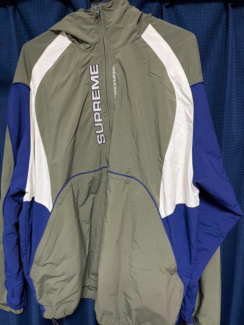 Supreme Paneled Half Zip Pullover Jacket khaki XL Used | eBay Supreme Paneled Half Zip Pullover Jacket khaki XL Used | eBay