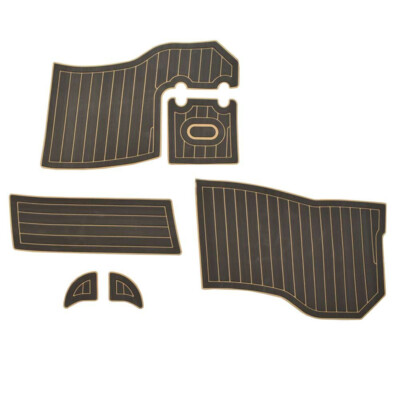 Rinker Boat Non-Skid Mats 2800032 | 236 Black Beige Foam Rubber (Set of 6)