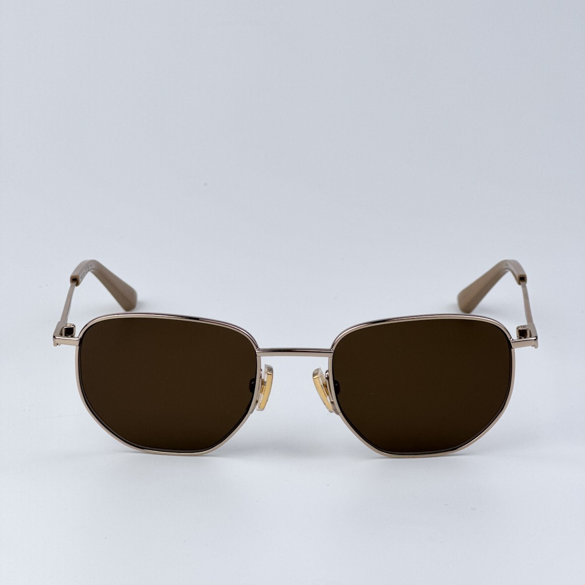 サングラス ^ONE BRILLIANT^ HopeOB442Brown Hope-OB442-Brown Bottega Veneta Women Sunglasses Gold Brown Split Panthos
