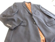 Jos A Banks Slim Fit 100 Wool 41 Regular Suit Jacket Black Copper Lining 2