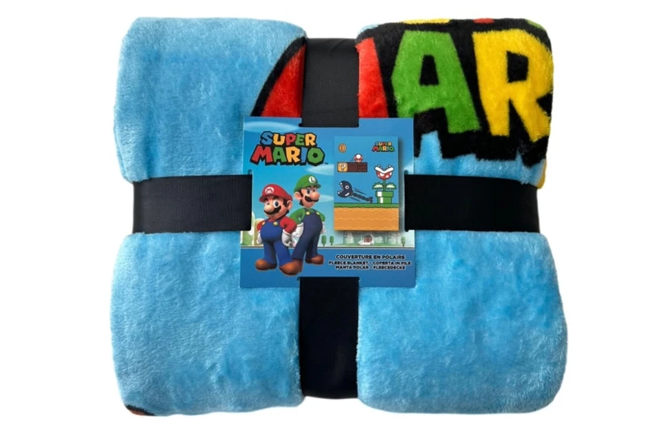 Super Mario Kuscheldecke Fleecedecke Decke Flausch Maße: 130 x 180 cm - Bild 2 von 3