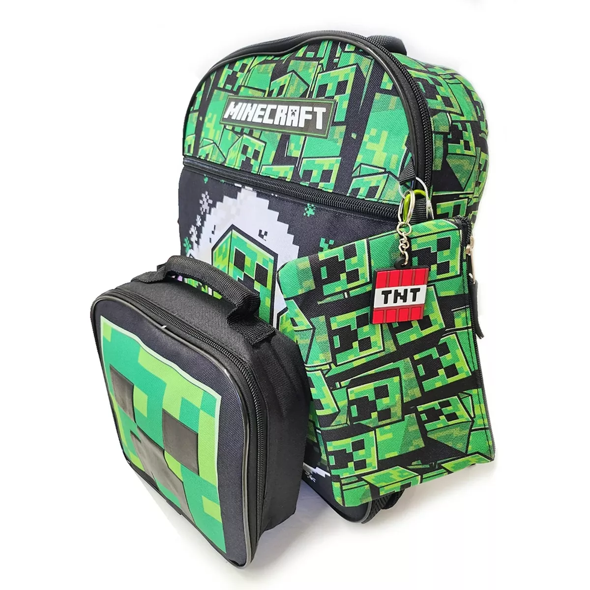 Minecraft TNT 16 Large 5 Piece Backpack Set