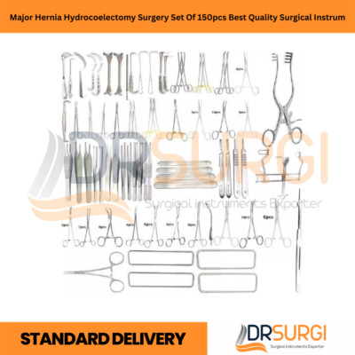Major Hernia Hydrocoelectomy Surgery Set Of 150pcs Best Quality Surgical Instrum