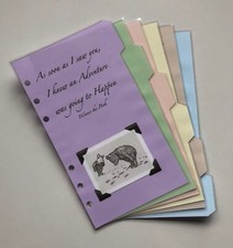 Filofax Personal Organiser Dividers - Winnie the Pooh sayings - Fully Laminated