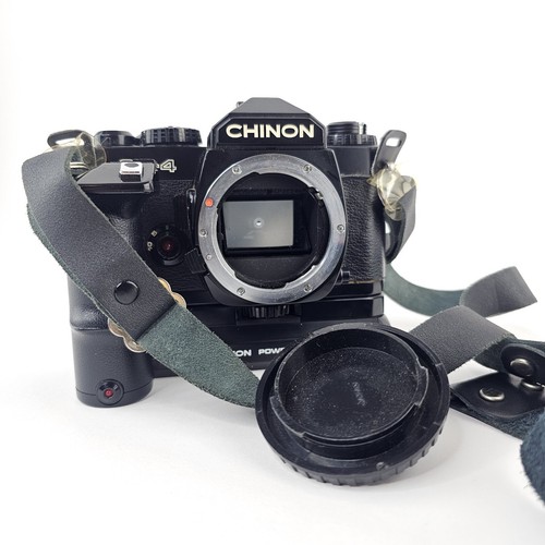 Chinon CE-4 35mm Film Camera SLR With PW-600 Power Winder - Picture 6 of 7