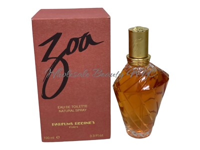 ZOA by Parfums Regine's Paris Eau de Toilette Natural Spray 3.3 Oz/100 ml NIB