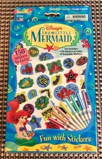 Disney  s The Little Mermaid FUN WITH SICKERS Set From Roseart 1997