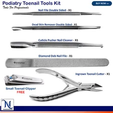 Professional Toe Nail Removal Set Podiatry Nipper Cutter Nail Surgery Tools Kit