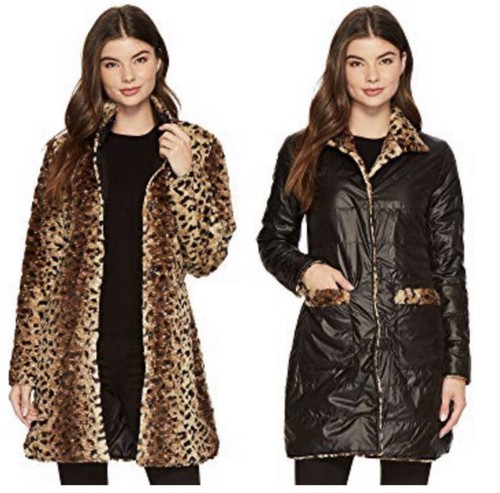 Via Spiga Leopard Faux Fur Reversible 