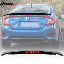 Fits 16-21 Honda Civic JDM RS Rear Trunk Spoiler W/3rd LED Painted #NH788P White