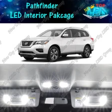 White LED Lights Interior Package Kit for 2013 - 2019 2020 Nissan Pathfinder