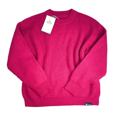 Womens Burgs British Design Magenta Knit Sweater Wool blend Pullover 14 NWT