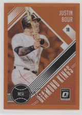 2018 Panini Donruss Optic Diamond Kings Orange Prizm 87/199 Justin Bour #15 8k4