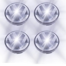 4 x 65MM Alloy Wheel Centre Cap Black High Chrome 3B7601171 XRW United Kingdom