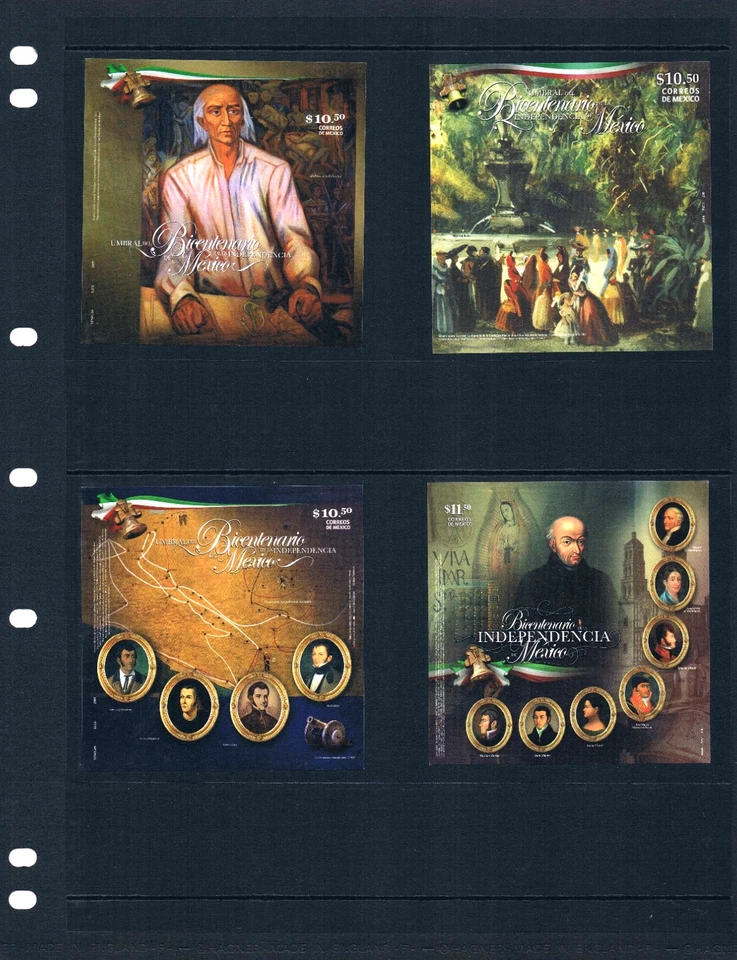 $29.75 Scott Value - 2008-09 MEXICO History 11 s/s scarcer CV MNH NH UMM - Image 2 of 4