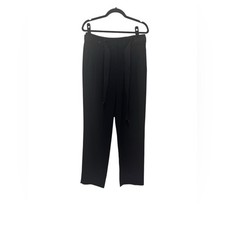 Giorgio Armani Runway Black Wool Silk Tailored Trousers, Size 42 / US 6