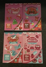 Lot of 4 Sticker Books Valentine's Day Planning Crafting Journaling Scrapbooking