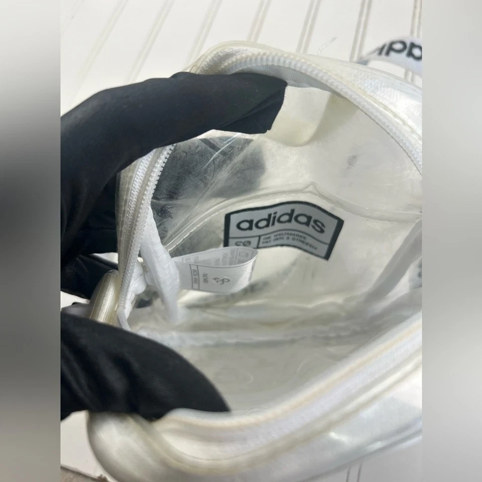 Bandolera Adidas Transparente Bolso de Concierto Blanco Logo Correa Foto 3 de 4