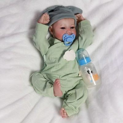 Full Body Vinyl Silicone Reborn Baby Dolls Realistic Newborn Real Boy Doll Gift