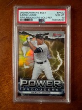 2020 BOWMAN'S BEST POWER PRODUCERS  AARON JUDGE GOLD REFRACTOR #/50 PSA 10